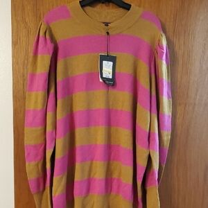 Who What Wear Pink and Tan Sweater 3X